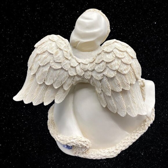 2002 Sarah’s Angel Resin Holly December Angel Figurine 5”T 4.5”W - Picture 3 of 6